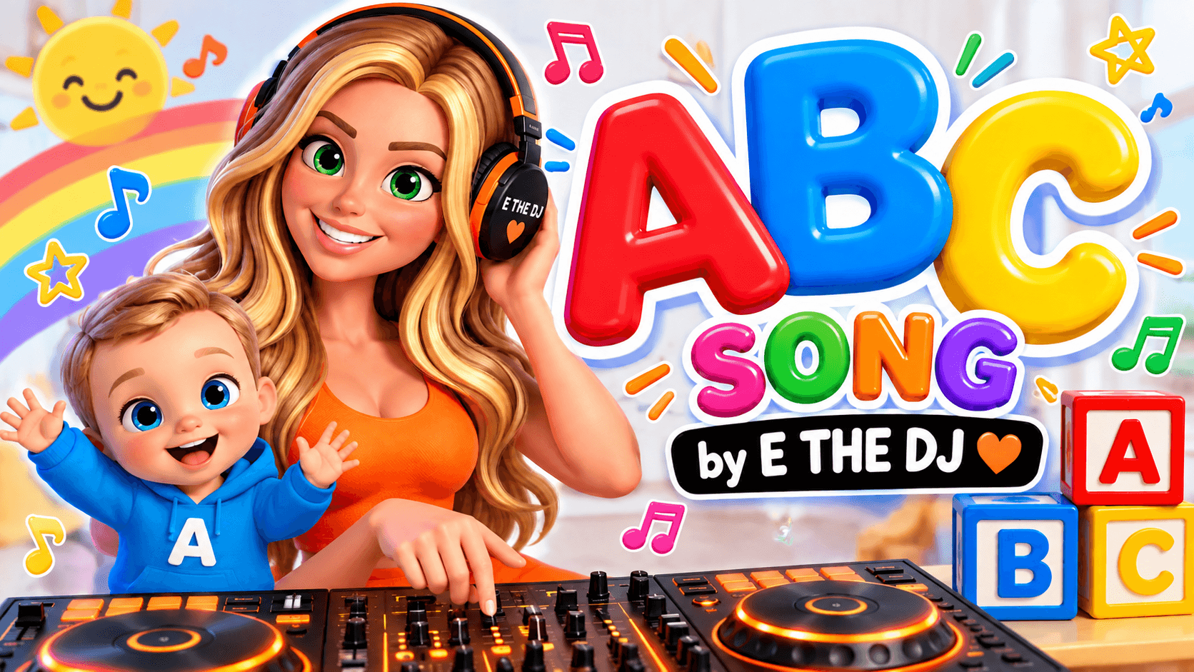 Scene from the E the DJ song ABC Song